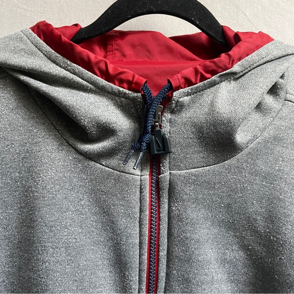 Vintage Nike Reversible Zip-Up Hoodie Red/Grey Zip Front Rare Find Men’s Sz 2XL - Picture 10 of 14